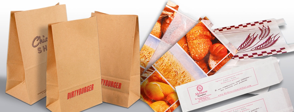 sac en papier sans poignée peut être utilisé pour de l'alimentaire